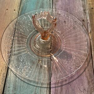 Elegant Glass Serving Platter with Handle